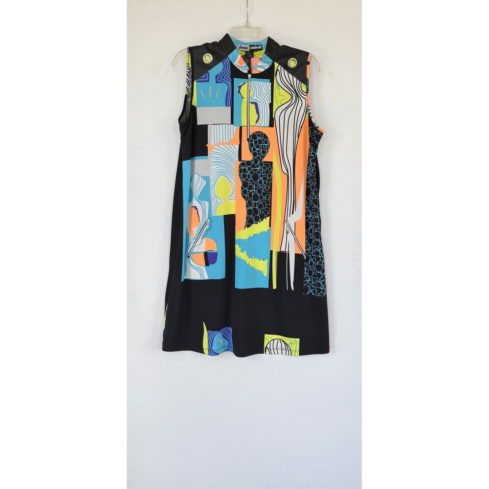 Jamie Sadock Abstract Geometric Golf Dress Multi Color Women XL Contemporary Art - Picture 2 of 11